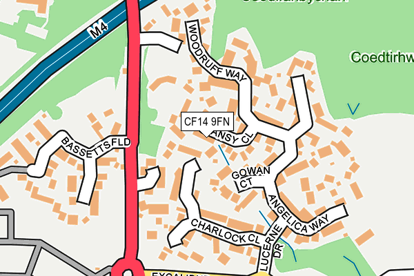 CF14 9FN map - OS OpenMap – Local (Ordnance Survey)