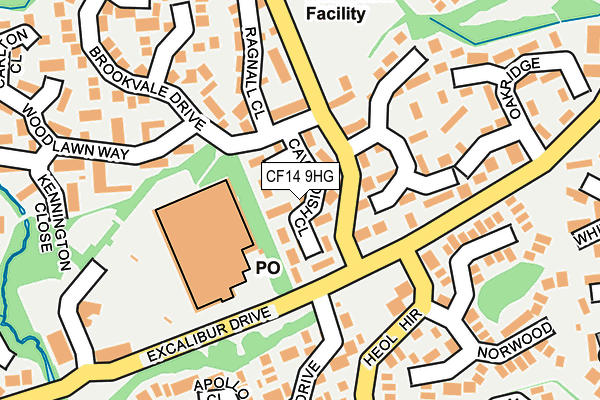 CF14 9HG map - OS OpenMap – Local (Ordnance Survey)