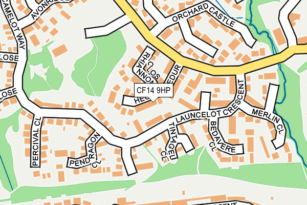 CF14 9HP map - OS OpenMap – Local (Ordnance Survey)