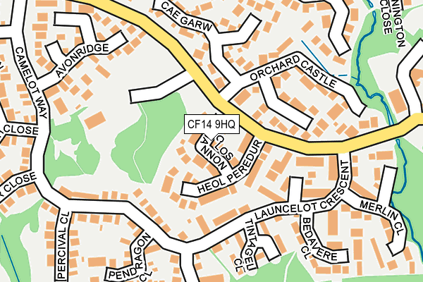 CF14 9HQ map - OS OpenMap – Local (Ordnance Survey)