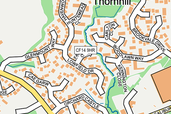 CF14 9HR map - OS OpenMap – Local (Ordnance Survey)