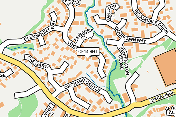 CF14 9HT map - OS OpenMap – Local (Ordnance Survey)