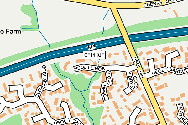 CF14 9JF map - OS OpenMap – Local (Ordnance Survey)
