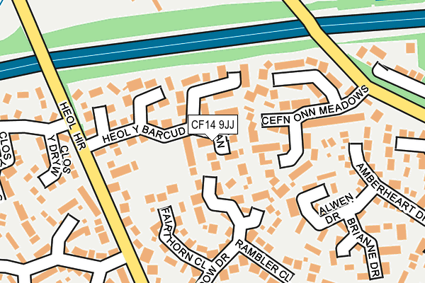 CF14 9JJ map - OS OpenMap – Local (Ordnance Survey)