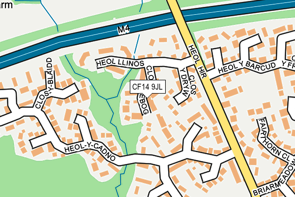 CF14 9JL map - OS OpenMap – Local (Ordnance Survey)