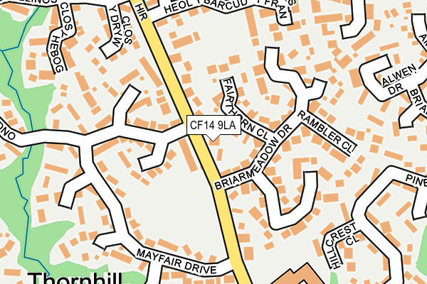 CF14 9LA map - OS OpenMap – Local (Ordnance Survey)