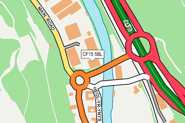 CF15 5BL map - OS OpenMap – Local (Ordnance Survey)