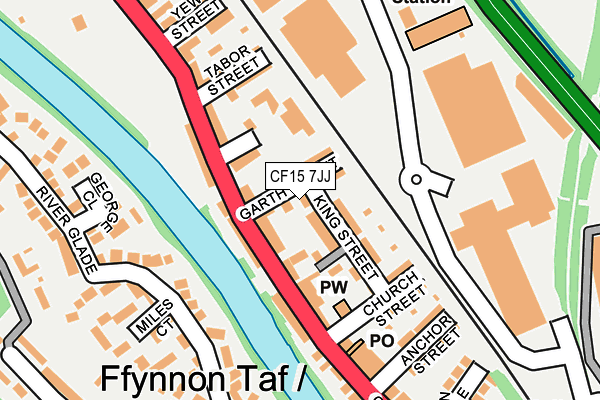 CF15 7JJ map - OS OpenMap – Local (Ordnance Survey)