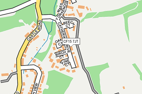 CF15 7JT map - OS OpenMap – Local (Ordnance Survey)