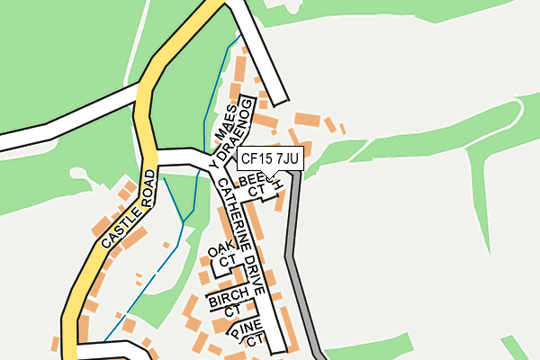 CF15 7JU map - OS OpenMap – Local (Ordnance Survey)
