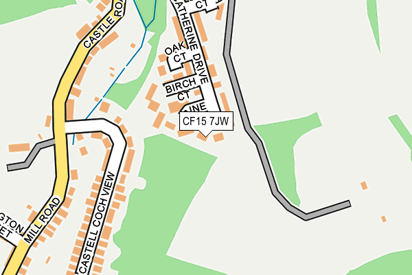 CF15 7JW map - OS OpenMap – Local (Ordnance Survey)