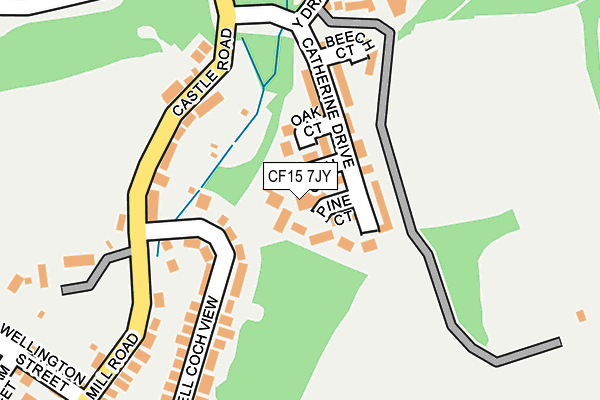 CF15 7JY map - OS OpenMap – Local (Ordnance Survey)