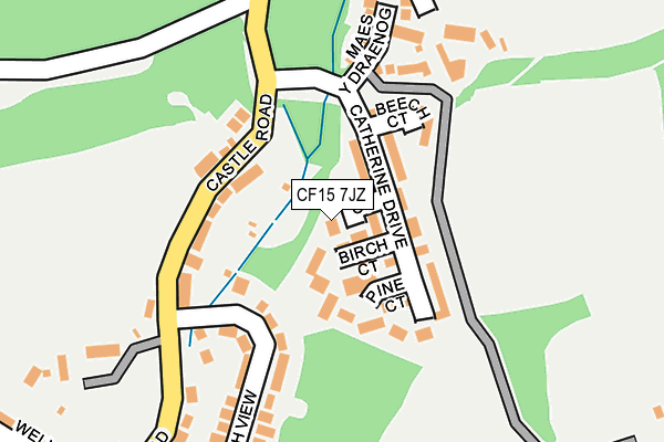 CF15 7JZ map - OS OpenMap – Local (Ordnance Survey)