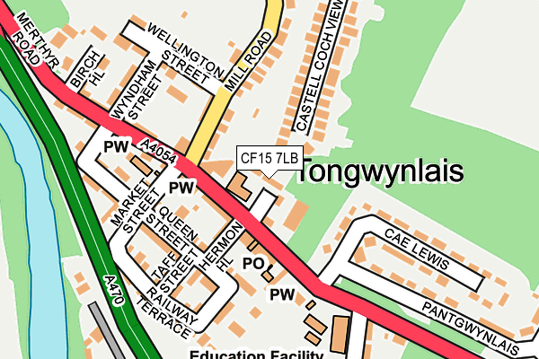 CF15 7LB map - OS OpenMap – Local (Ordnance Survey)