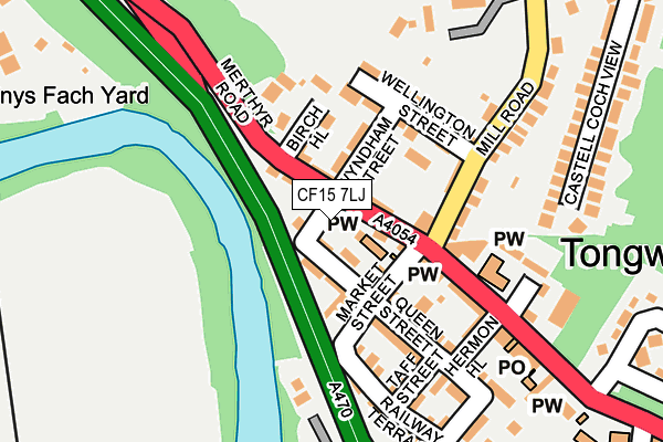 CF15 7LJ map - OS OpenMap – Local (Ordnance Survey)