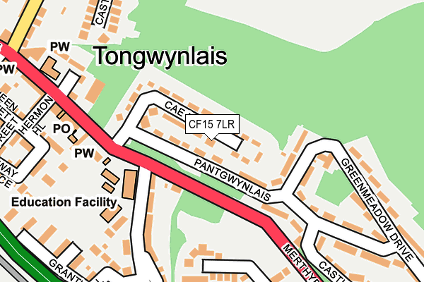 CF15 7LR map - OS OpenMap – Local (Ordnance Survey)