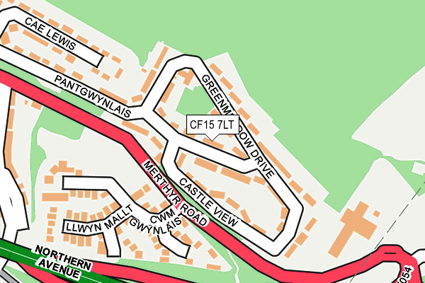 CF15 7LT map - OS OpenMap – Local (Ordnance Survey)