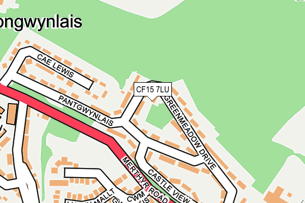 CF15 7LU map - OS OpenMap – Local (Ordnance Survey)