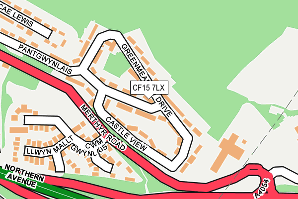 CF15 7LX map - OS OpenMap – Local (Ordnance Survey)