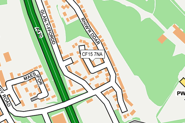 CF15 7NA map - OS OpenMap – Local (Ordnance Survey)