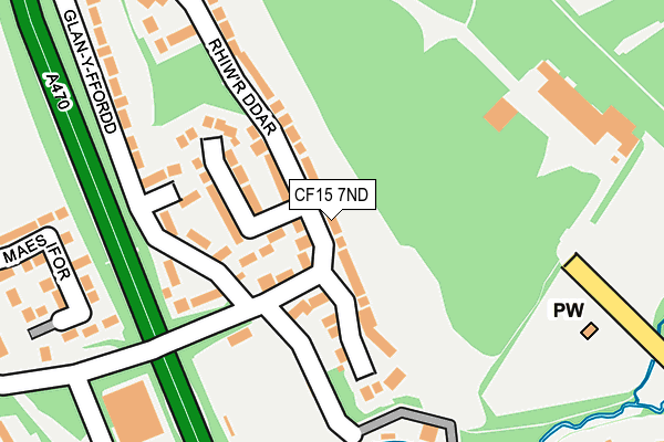 CF15 7ND map - OS OpenMap – Local (Ordnance Survey)