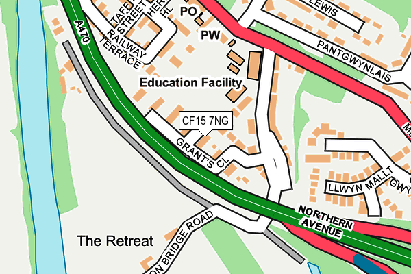 CF15 7NG map - OS OpenMap – Local (Ordnance Survey)