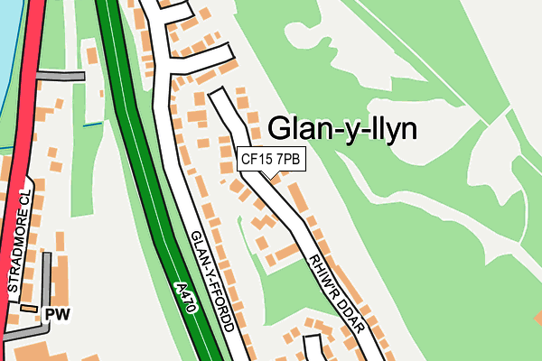CF15 7PB map - OS OpenMap – Local (Ordnance Survey)