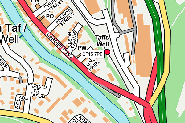CF15 7PE map - OS OpenMap – Local (Ordnance Survey)
