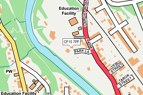 CF15 7PF map - OS OpenMap – Local (Ordnance Survey)