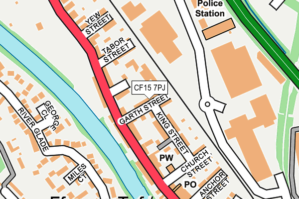 CF15 7PJ map - OS OpenMap – Local (Ordnance Survey)