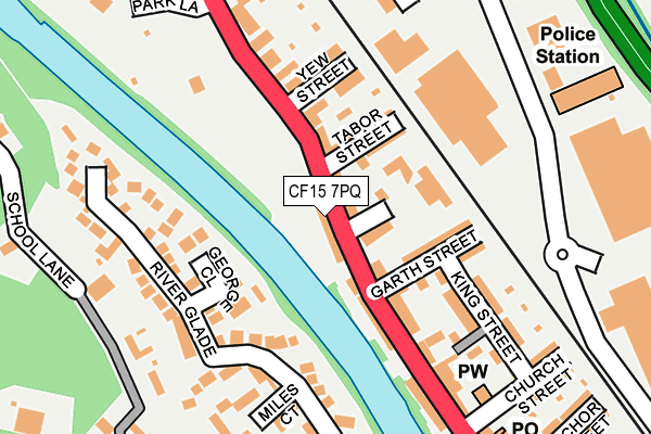 CF15 7PQ map - OS OpenMap – Local (Ordnance Survey)