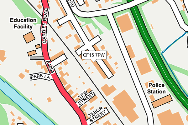 CF15 7PW map - OS OpenMap – Local (Ordnance Survey)