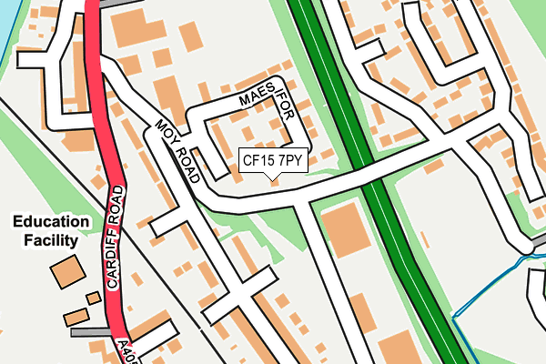 CF15 7PY map - OS OpenMap – Local (Ordnance Survey)