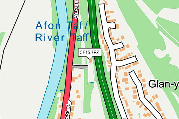 CF15 7PZ map - OS OpenMap – Local (Ordnance Survey)