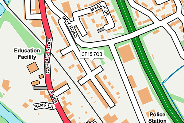 CF15 7QB map - OS OpenMap – Local (Ordnance Survey)