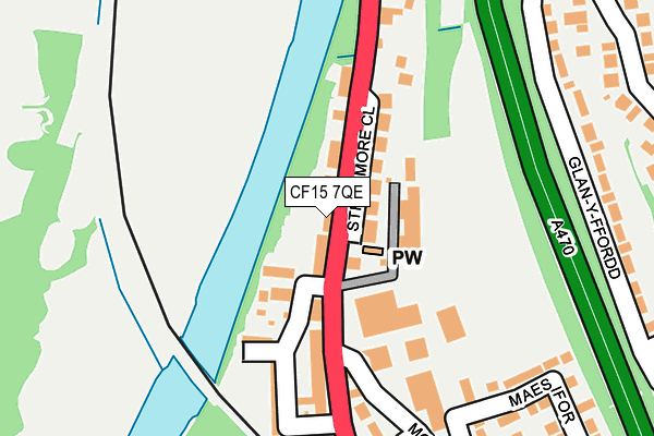 CF15 7QE map - OS OpenMap – Local (Ordnance Survey)