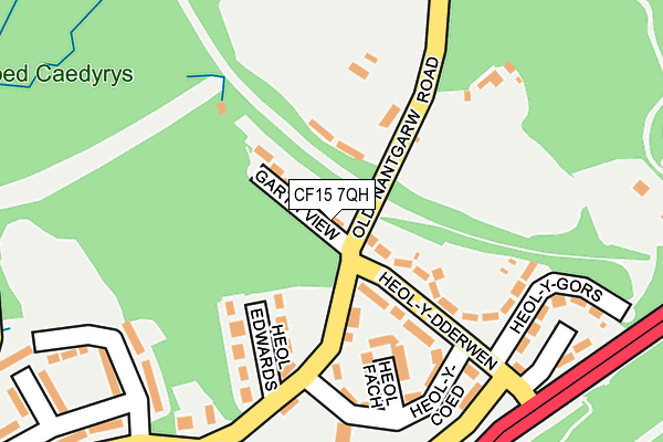 CF15 7QH map - OS OpenMap – Local (Ordnance Survey)