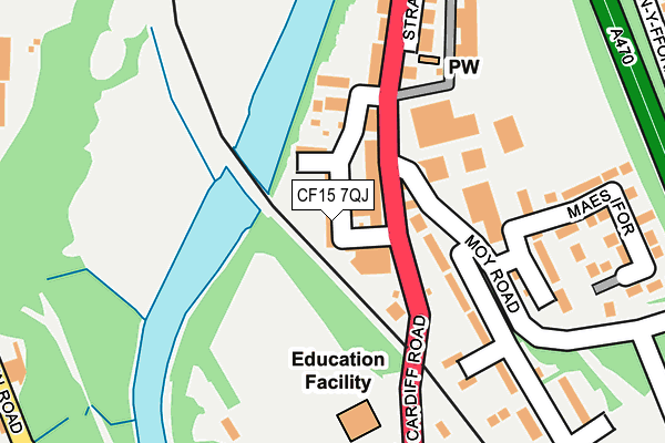 CF15 7QJ map - OS OpenMap – Local (Ordnance Survey)