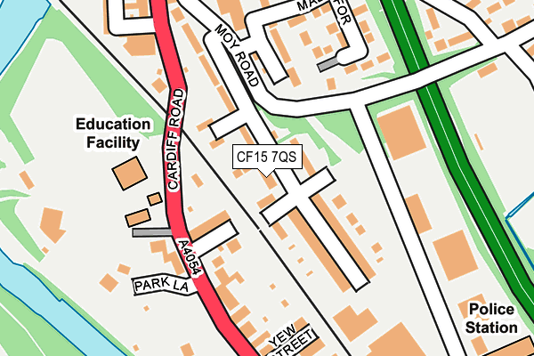 CF15 7QS map - OS OpenMap – Local (Ordnance Survey)