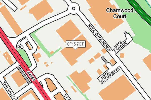 CF15 7QT map - OS OpenMap – Local (Ordnance Survey)