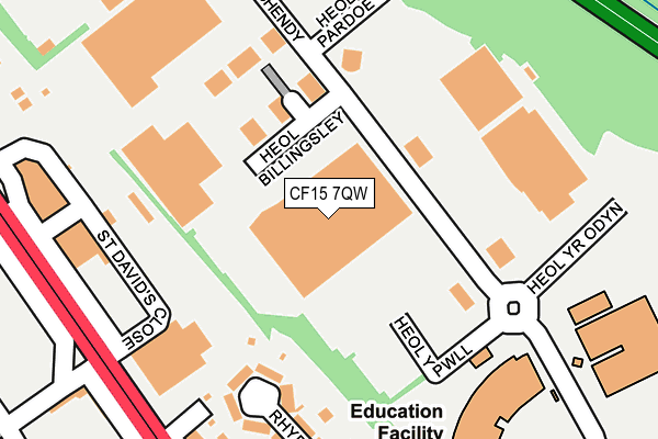 CF15 7QW map - OS OpenMap – Local (Ordnance Survey)