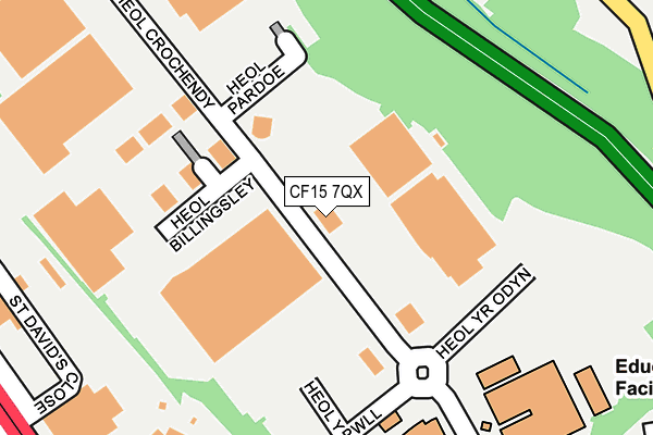 CF15 7QX map - OS OpenMap – Local (Ordnance Survey)
