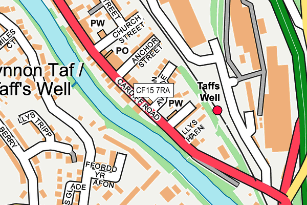 CF15 7RA map - OS OpenMap – Local (Ordnance Survey)