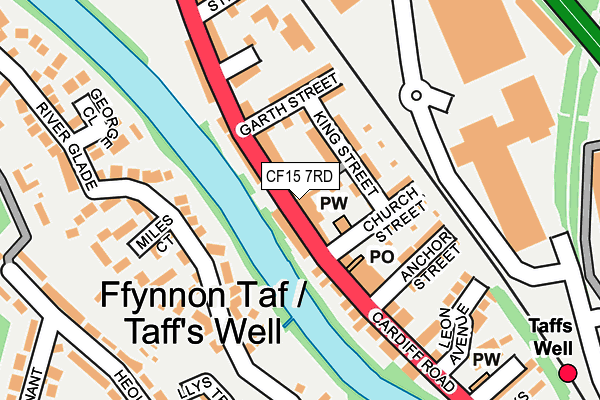 CF15 7RD map - OS OpenMap – Local (Ordnance Survey)