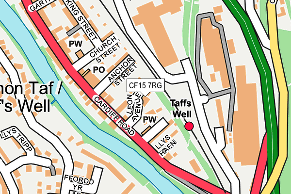 CF15 7RG map - OS OpenMap – Local (Ordnance Survey)