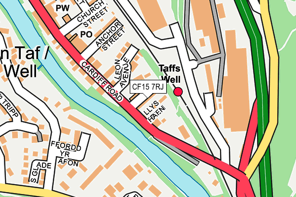 CF15 7RJ map - OS OpenMap – Local (Ordnance Survey)