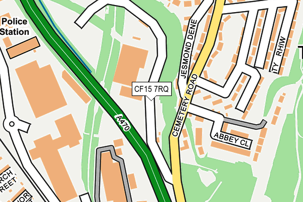 CF15 7RQ map - OS OpenMap – Local (Ordnance Survey)