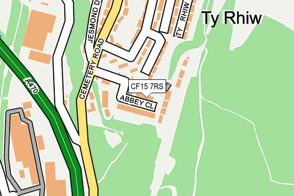 CF15 7RS map - OS OpenMap – Local (Ordnance Survey)