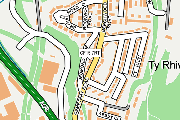 CF15 7RT map - OS OpenMap – Local (Ordnance Survey)