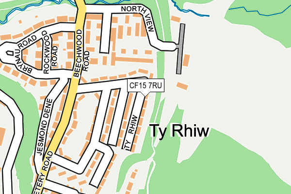 CF15 7RU map - OS OpenMap – Local (Ordnance Survey)